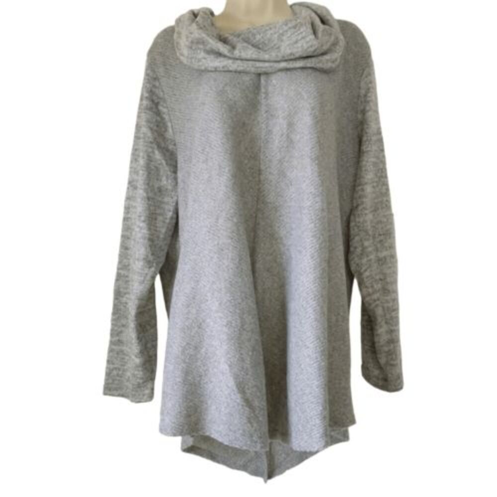 NEW Absolutely Famous Gray‎ Lightweight Knit Dolman Sleeve Sweater Tunic — SZ 2X